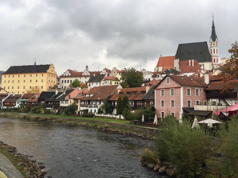 A view of the ancient Bavarian town of Cesky Kumlov.