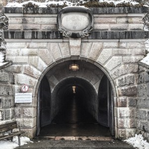 The tunnel that Hitler drove into to reach the elevator at Eagle's Nest